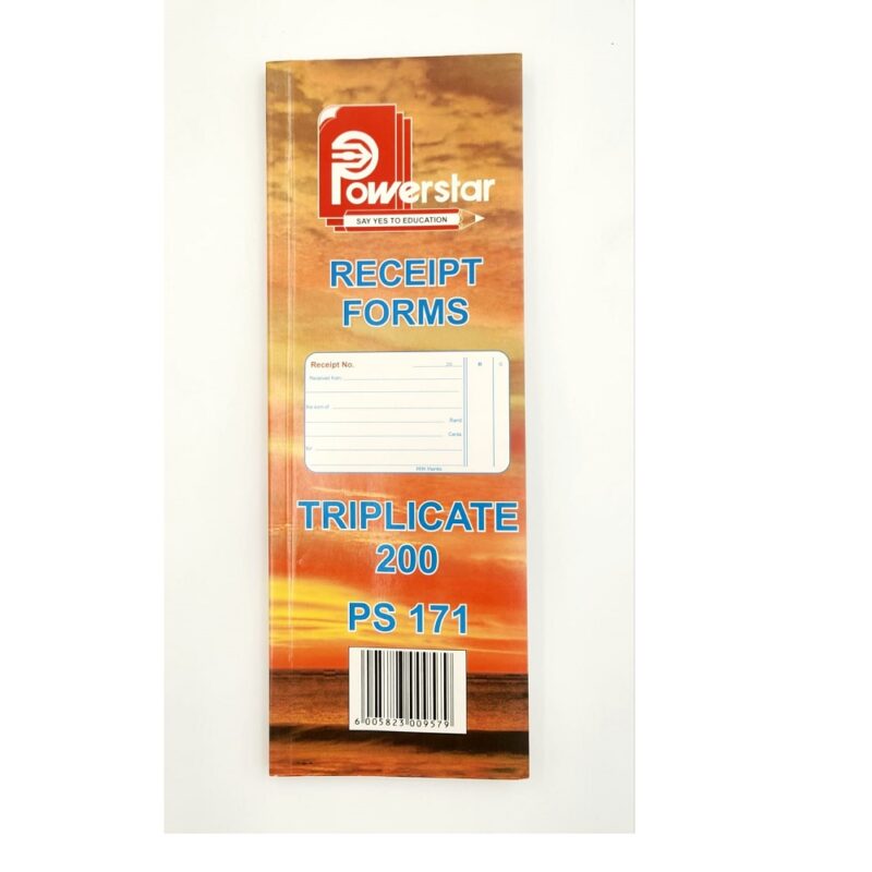 Cash Receipt Book Triplicate 5toView Powerstar