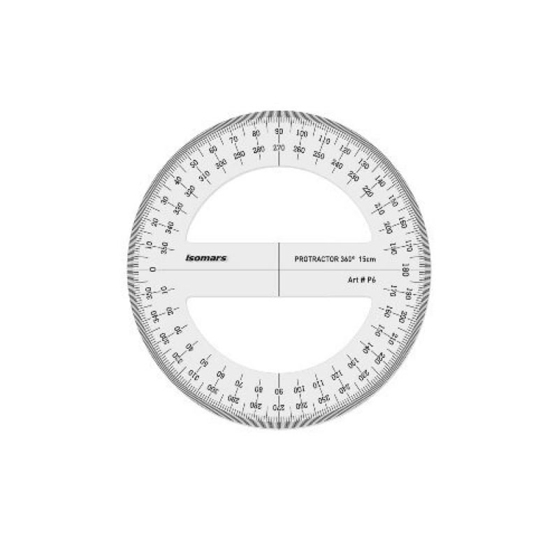 Isomars Protractor #P6 360″15Cm