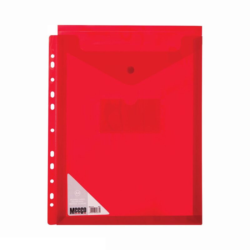 Vertical Fileable Carry Folder Red