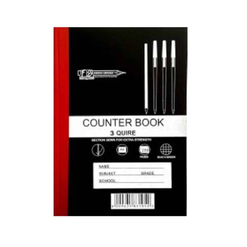 3 Quire / 288 Page A4 Counter Book