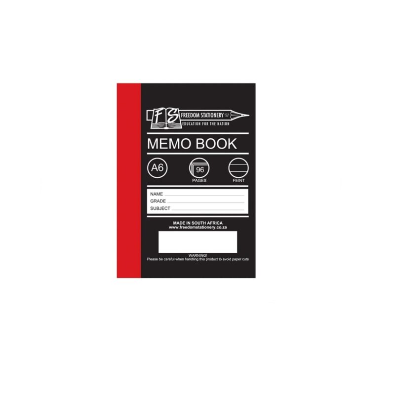 A6 128 Page Memo Book Feint&Margin HardCover