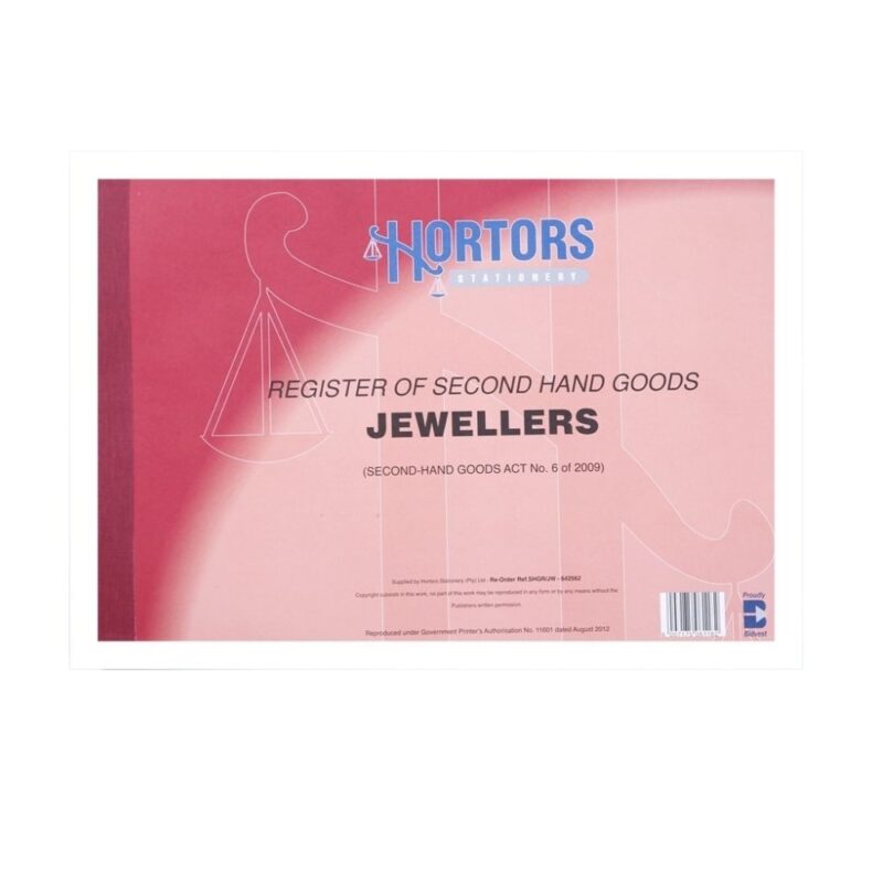 Second Hand Goods Register Jewelry Shgr/jw