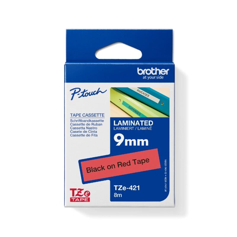 Tze421 Black On Red 9mm Brother