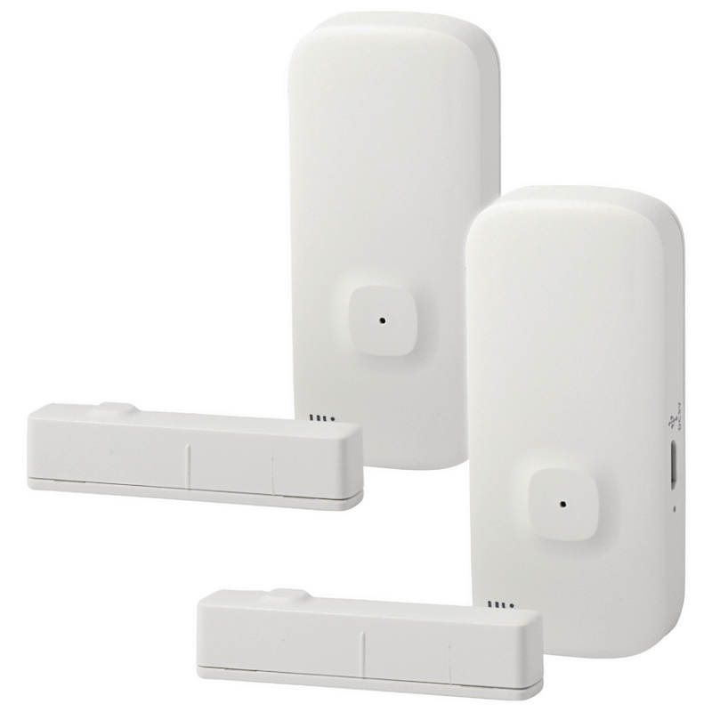 Smart Wi-Fi Door Window Sensor Rechargeable Twin Pack