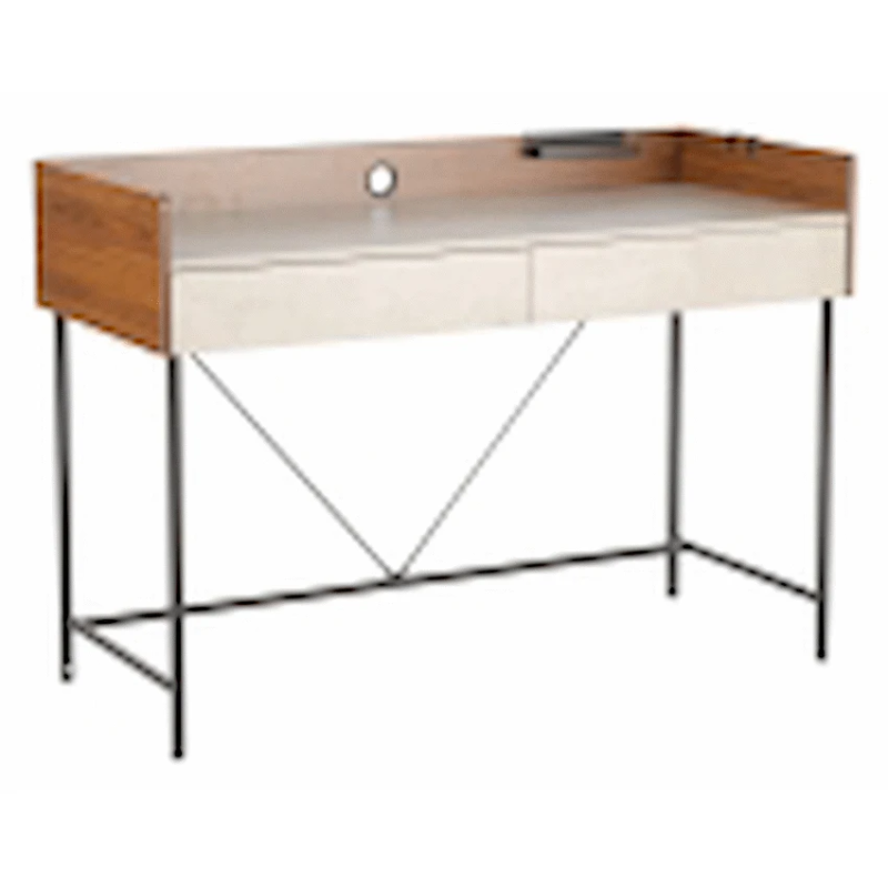Everfurn Nick Office Desk, x 2 Drawers, Headphone Hook