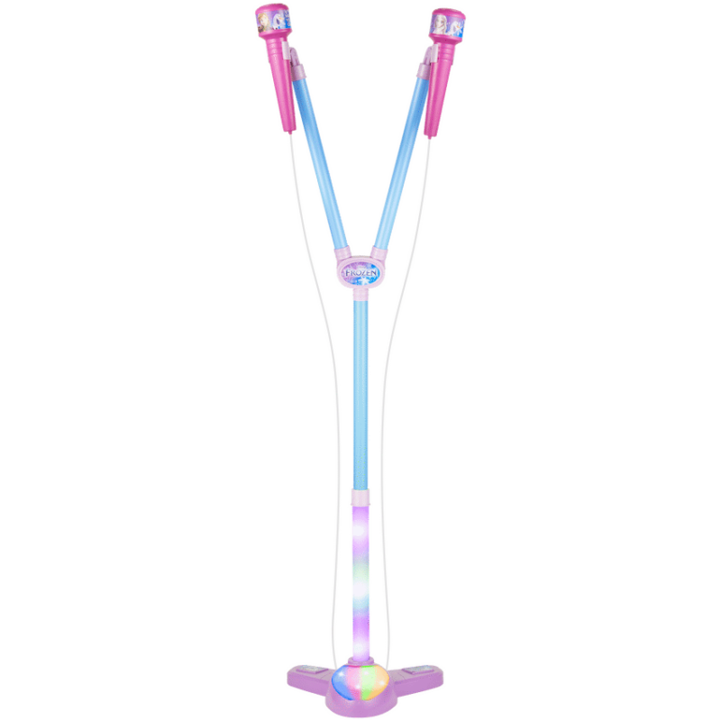 Disney Frozen Double Karaoke Mic Stand with Colourful Lights