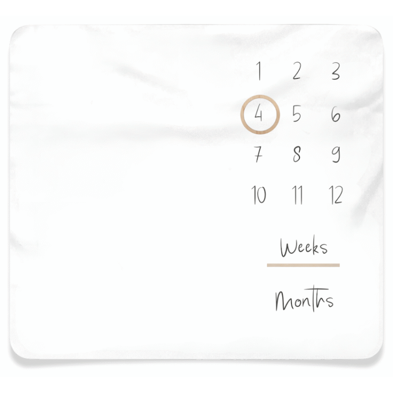 Baby Milestone Blanket – White