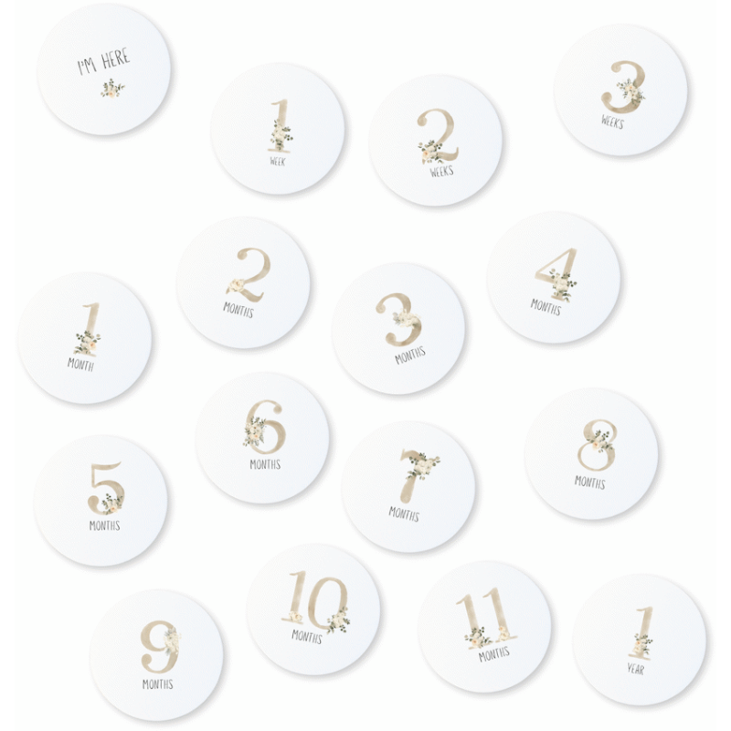 Milestone Cards – Floral