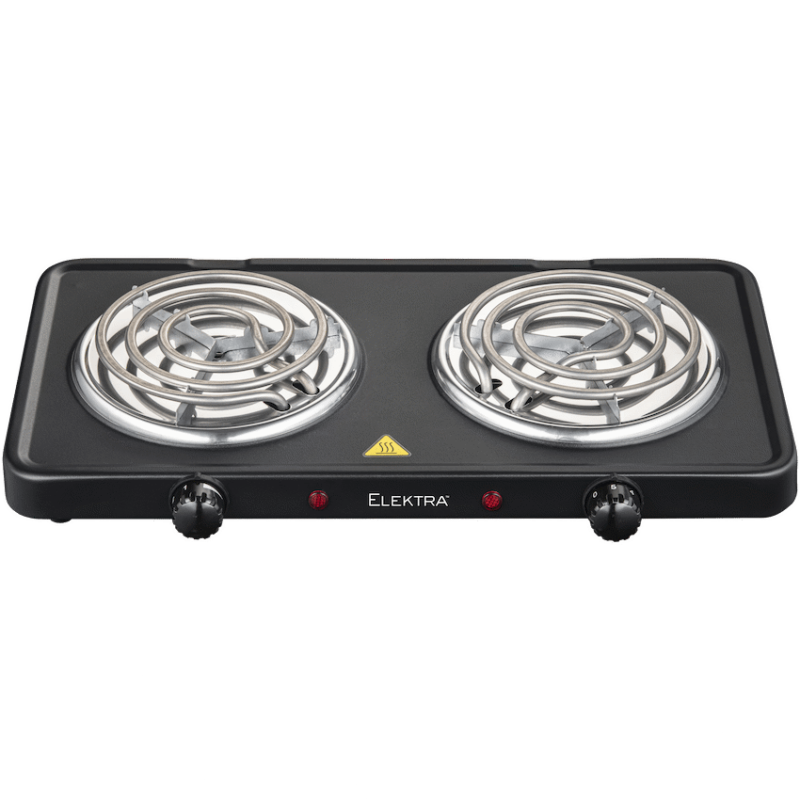 Elektra Double Spiral Hot Plate – Black