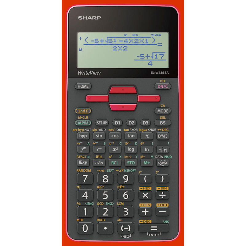 Sharp EL535 Scientific Calculator – 422 Functions- Red