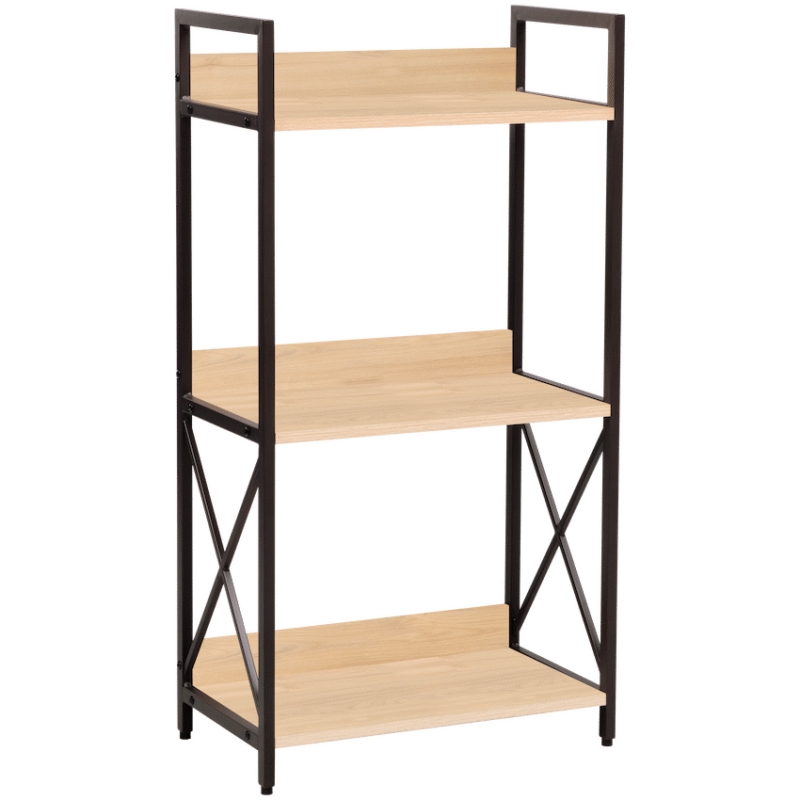 Everfurn Scandanavian Bookcase Medium with Steel Frame