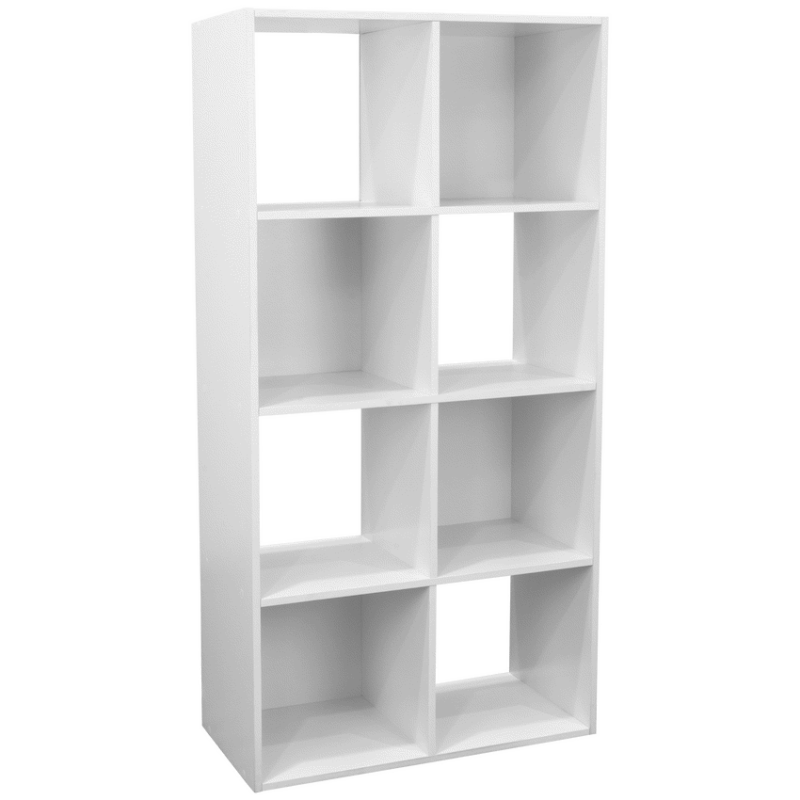8 Cube Bookshelf with Storage Shelves, Anti Tilt Safety & Easy Assembly