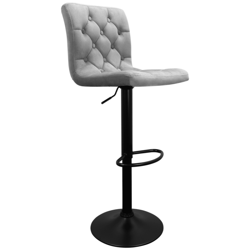 Bayer Large Barstool Grey with black base – Single