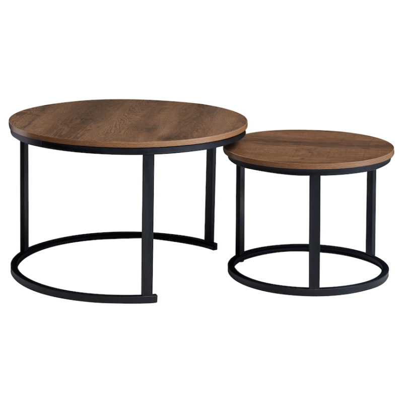 Everfurn Nile Nesting Coffee Table – Mahogany – 2-Piece