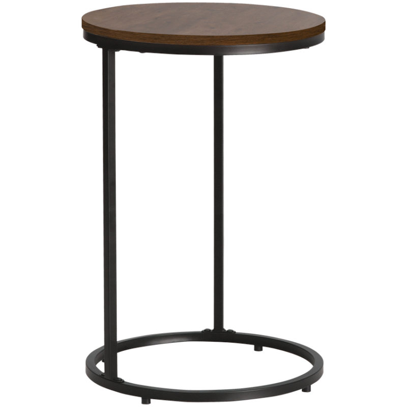 Aspire Side Table, Couch/Sofa Table, Melamine, Powder Coated Steel Frame – Mahogany