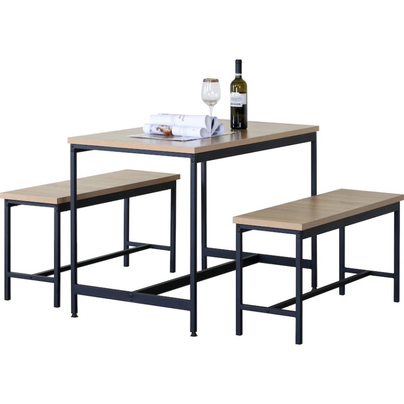 Everfurn Siena Dining Set – Oak