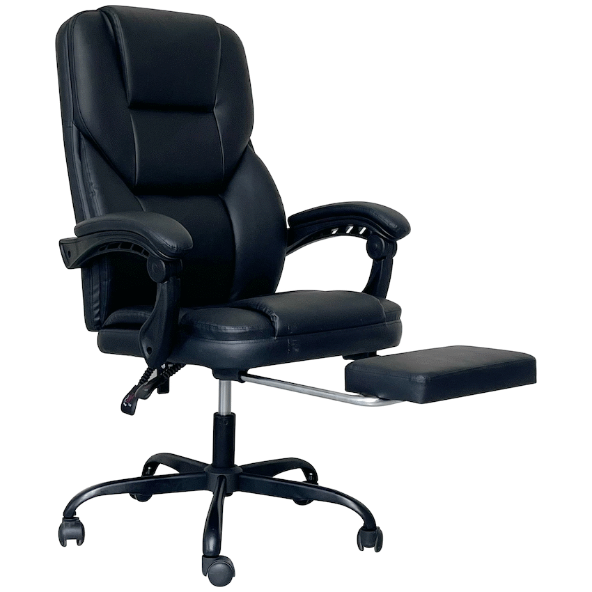 Everfurn Titan High-Back Reclining Office Chair - Black