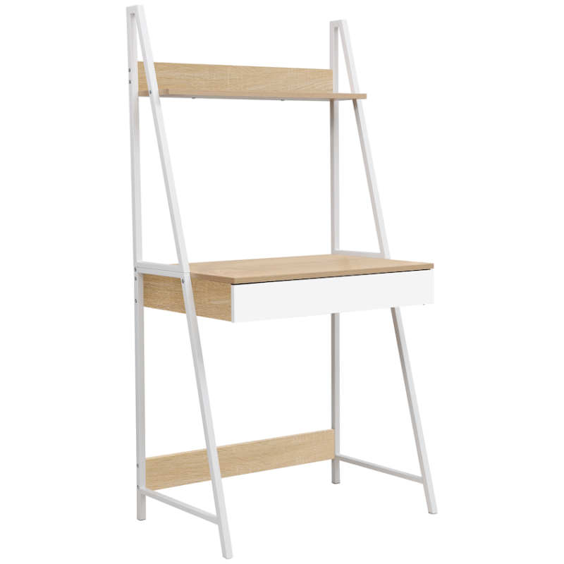 Belle Office Desk with Large Drawer and Storage Shelf