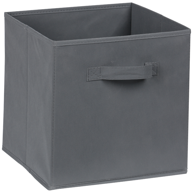 Everfurn Storeman Grey, Collapsible Fabric Organiser Storage Basket – 5 Pack