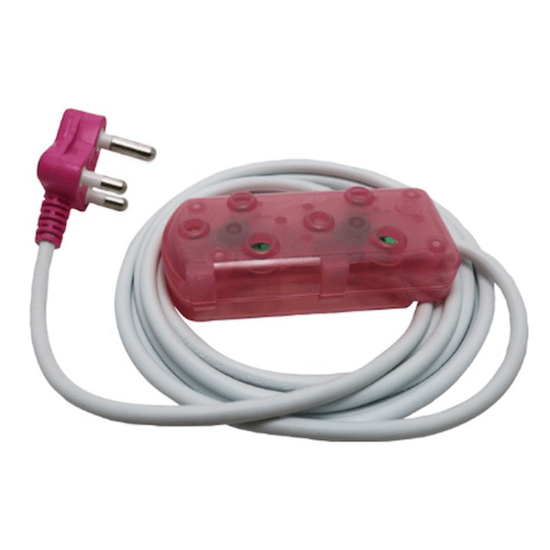 Ellies 2-Way Light-Duty Coloured Extension Lead – 5m