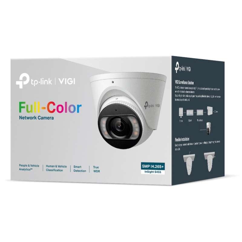 InSight S455 (4mm) VIGI 5MP Full-Color Turret Network Camera