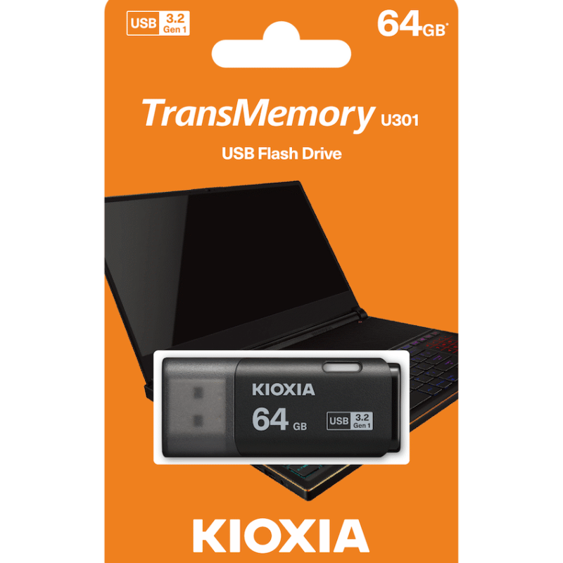 Kioxia U301- 64GB USB 3.2-GEN1-BLK
