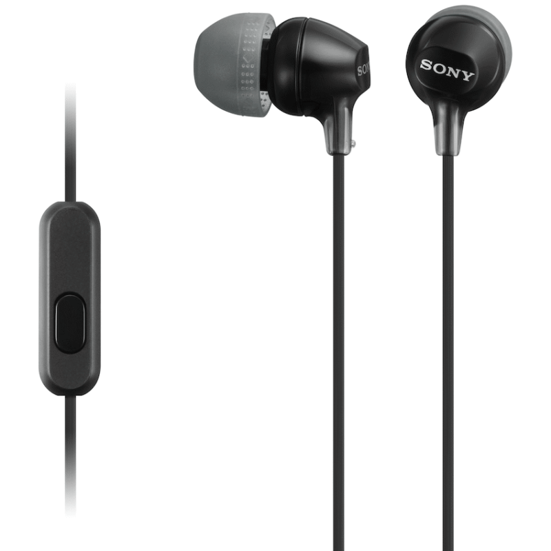 Sony MDR-EX15AP (Black) In-Ear Earphone with Mic for iPhone – Android – BlackBerry