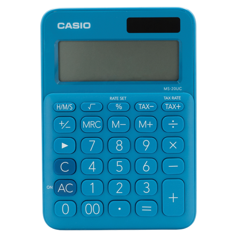 Casio MS-20UC – Desktop calculator 12 Digit – Blue