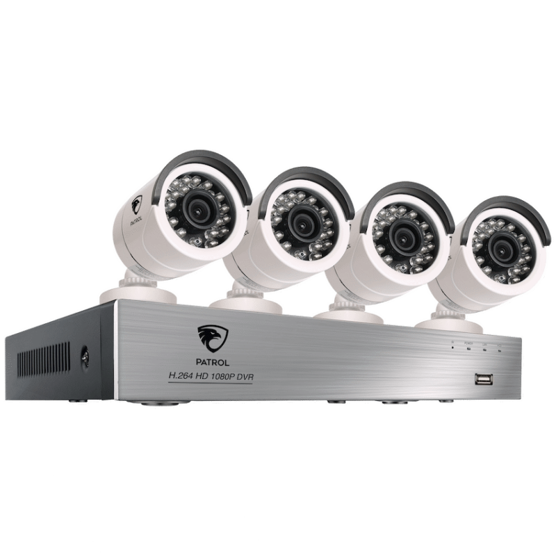 Patrol 8 Channel 4 x Bullet Cameras 1080p 1tb DVR Kit