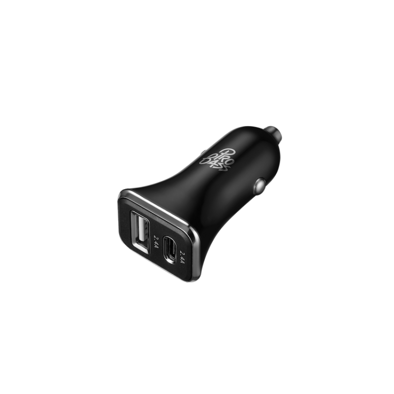 Pro Bass on the Go Dual USB + Type-C 12w Car Charger