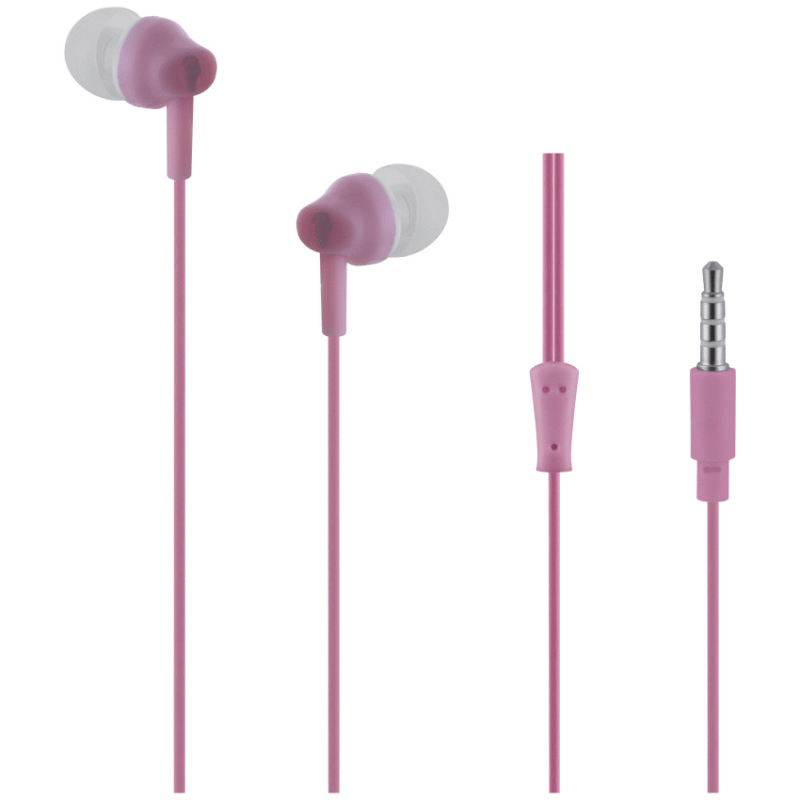 Pro Bass Genesis Series Packaged Aux Earphone No Microphone – Pink