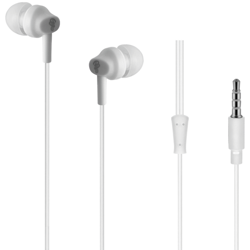 Pro Bass Genesis Series 3.5mm Wired Earphones (No Mic) – White