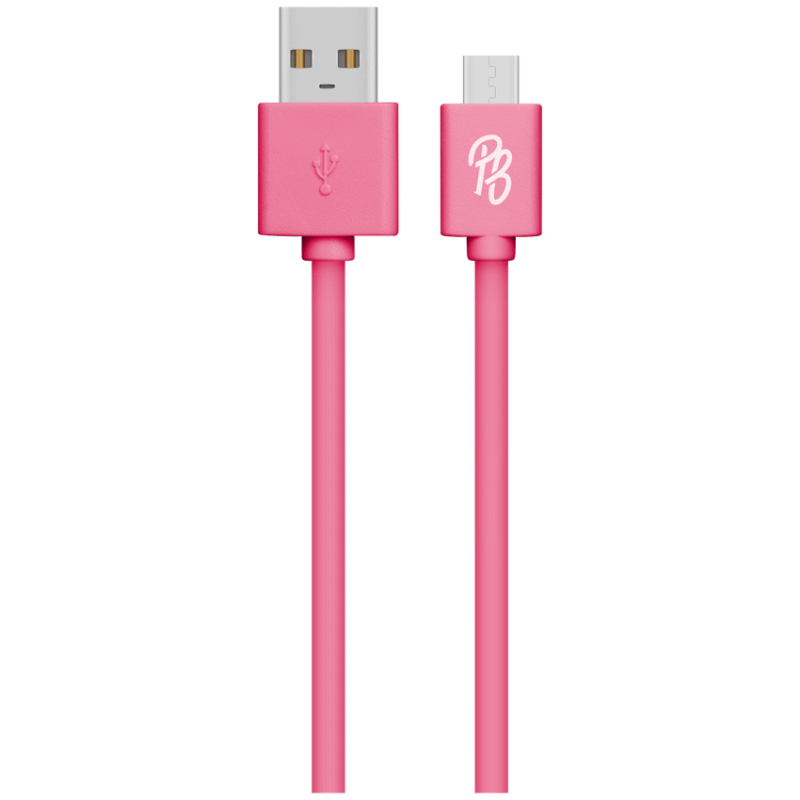 Pro Bass Power Series Boxed Round Micro USB Cable – Pink