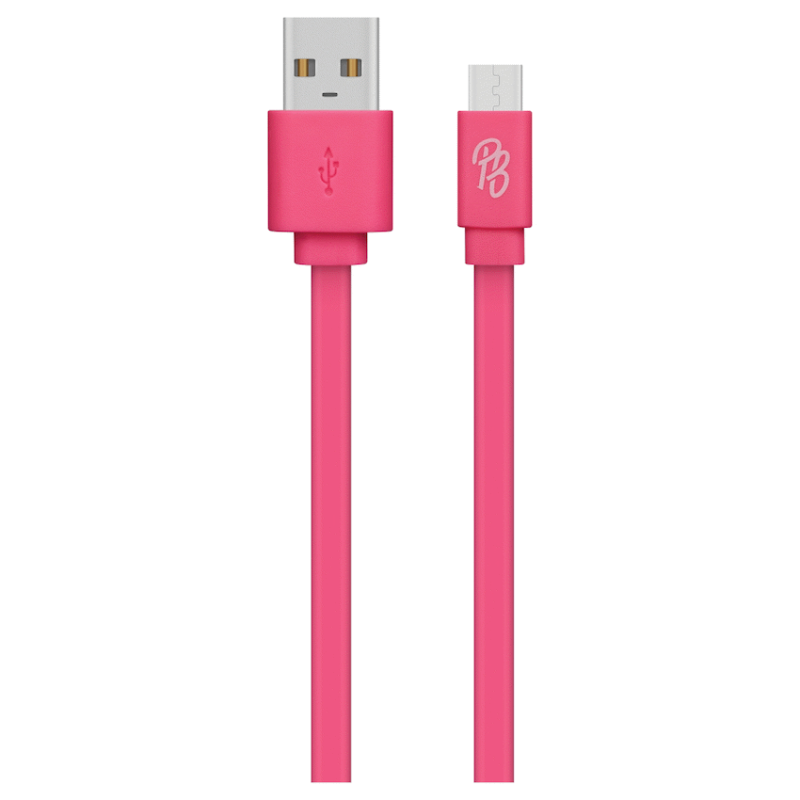 Pro Bass Energize Series Packaged Micro USB Cable – Pastel Pink 1.2m
