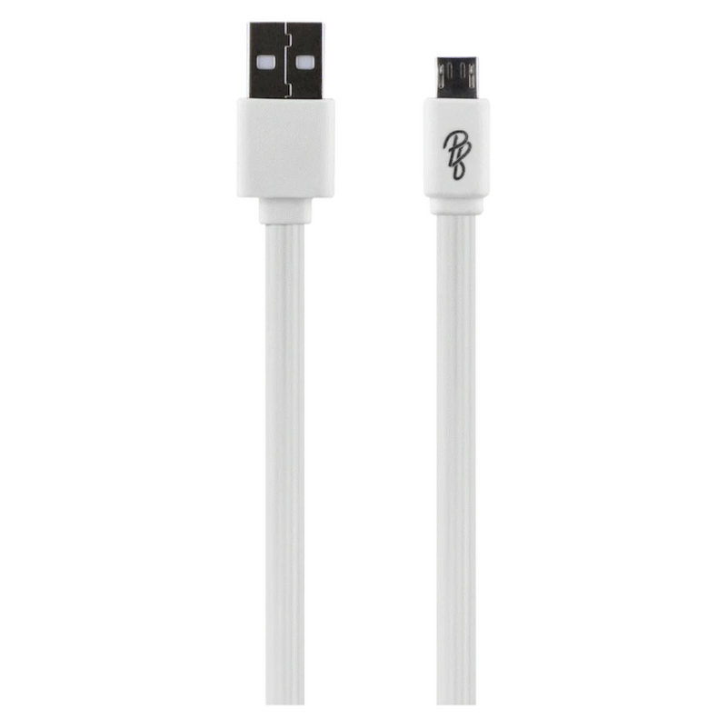 Pro Bass Energize Series Packaged Micro USB Cable – White