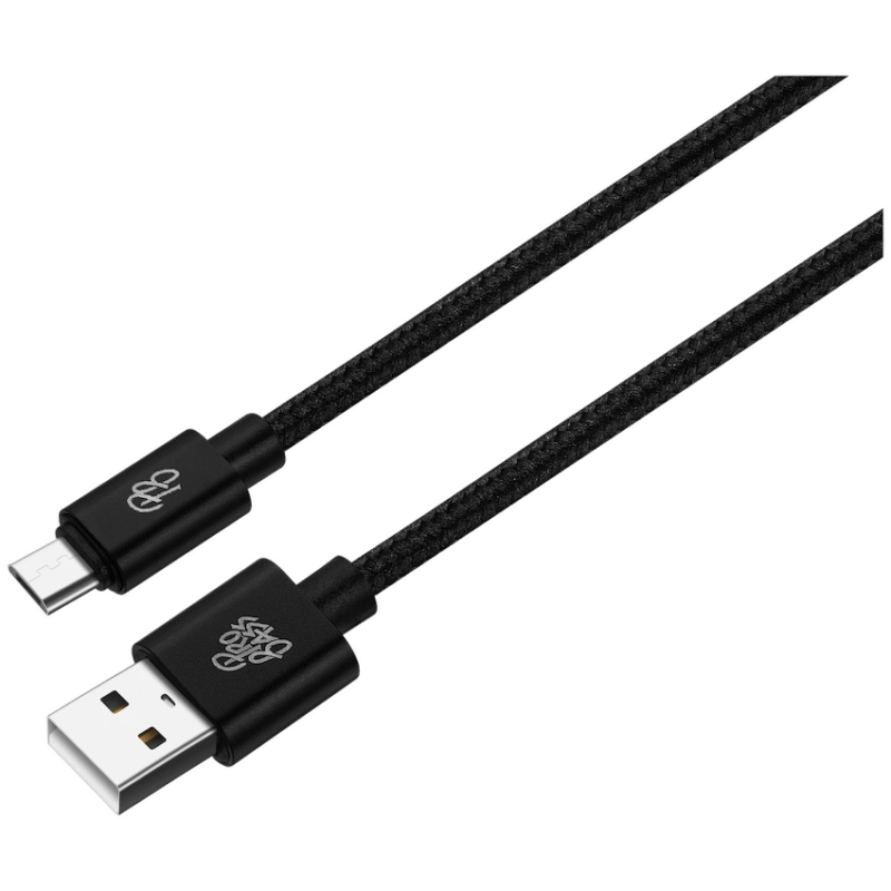 Pro Bass Braided Series Micro USB Cable – Black 1.5m