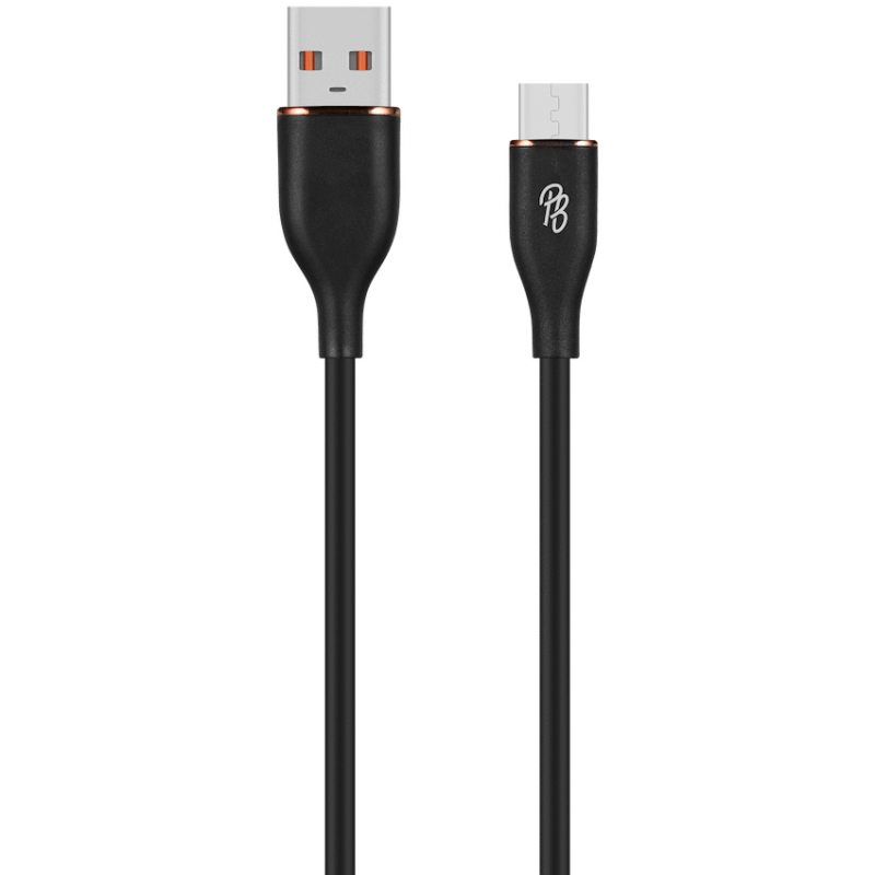 Pro Bass FlexiCord Series 2m USB to Micro Charging Cable – Black