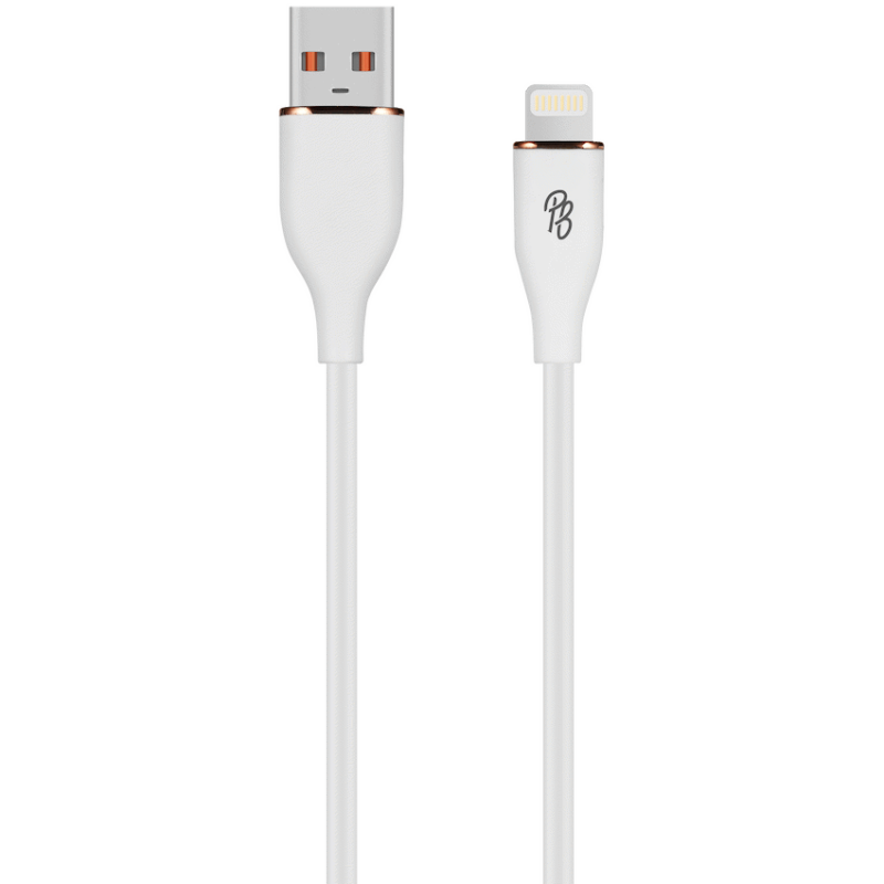 Pro Bass FlexiCord Series 2m USB to Lightning Charging Cable – White