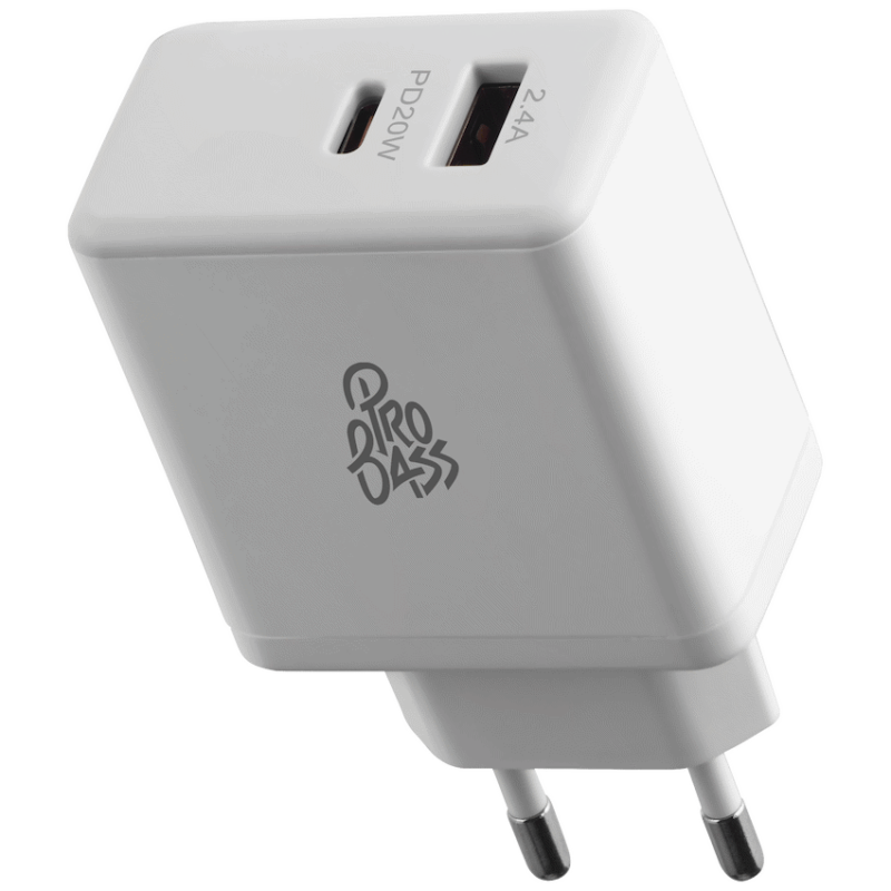 Pro Bass RapidCharge Series 32w Dual USB and Type-C Wall Charger