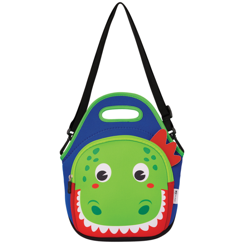 Quest Neoprene Lunch Bag – Dino – Blue/Green