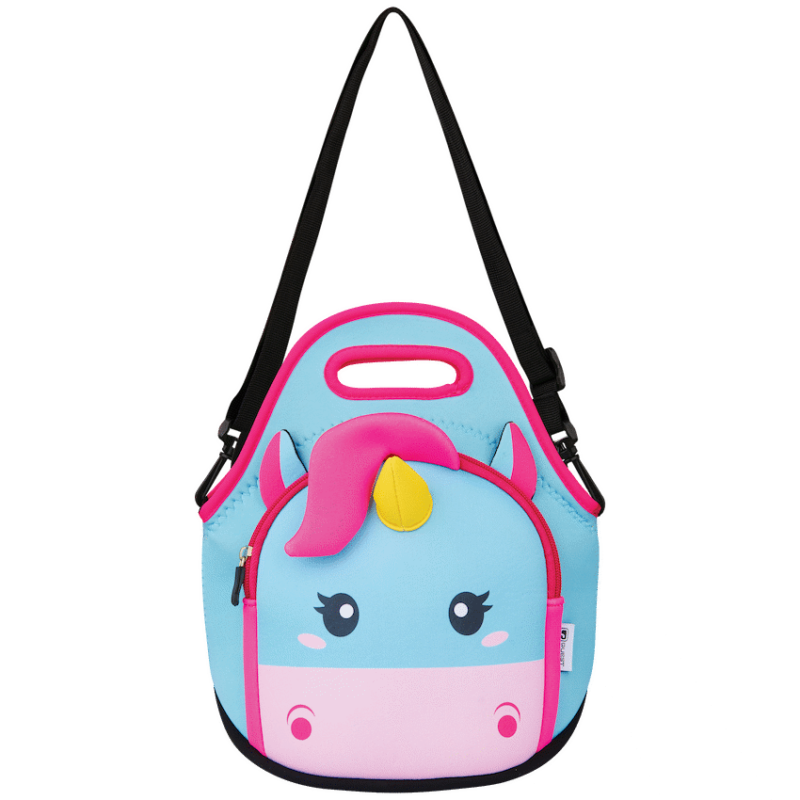 Quest Neoprene Lunch Bag – Unicorn – Blue/Pink