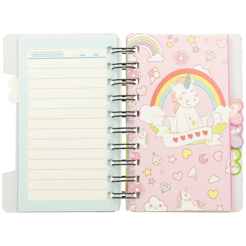 Quest Unicorn Spiral Notebook Lilac