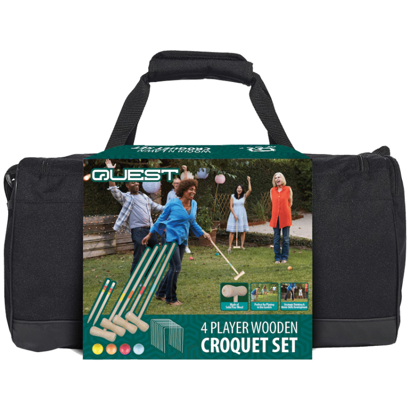 Quest 4-Player Wooden Croquet Set – Multi