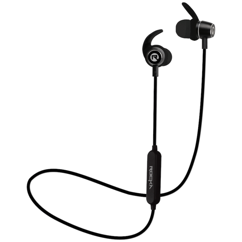 Rocka Luxe Plus Bluetooth Earphones with Micro SD Card Slot – Black
