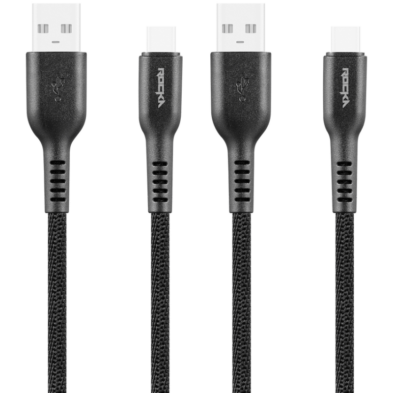 Rocka Quadro Series Type-C 4-Pack Cables – Black