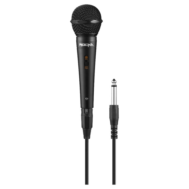 Rocka Master series metal wired dynamic vocal microphone – black