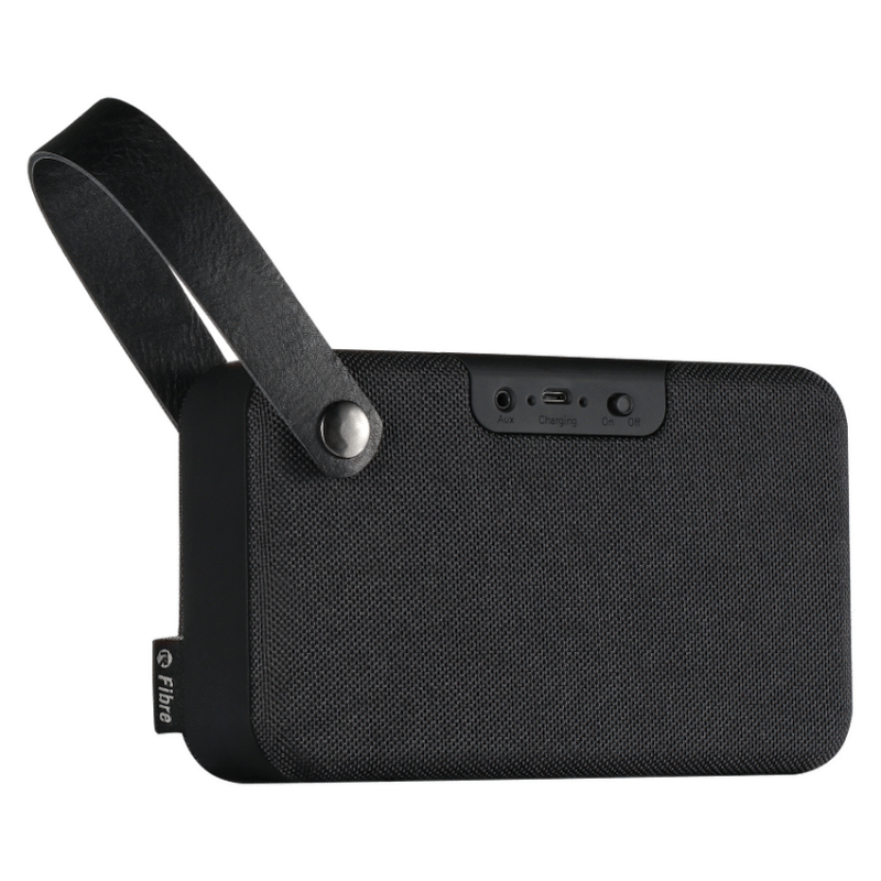 Rocka Fibre Series Bluetooth Speaker with Fabric Trim – Black