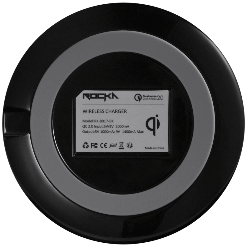 Rocka Liberty Series Qi Wireless Phone Charger – Black