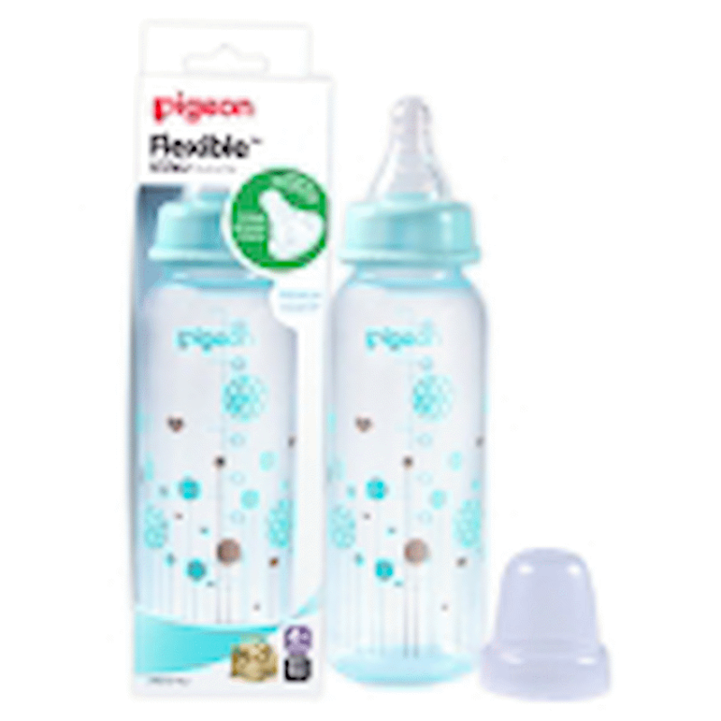 PIGEON FLEXIBLE BOTTLE STD NECK BLUE 240ML