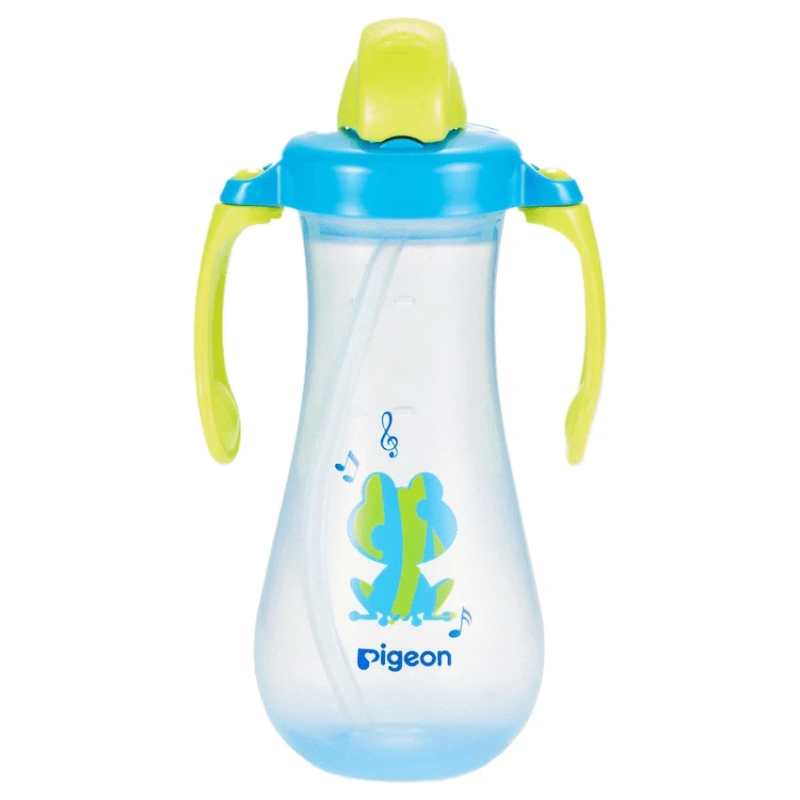 Pigeon Tall Straw Bottle – Blue